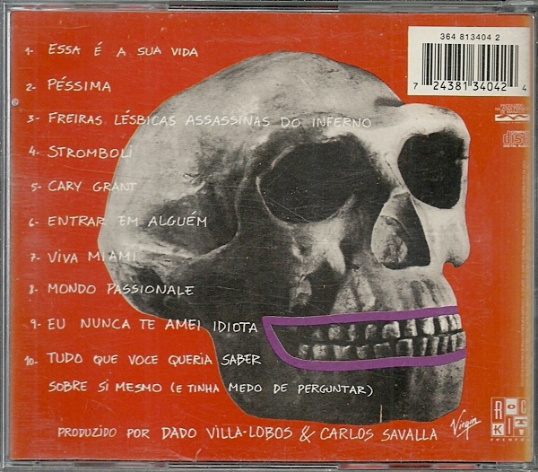 Contracapa do segundo CD dos Sex Beatles, MOndo Passionale, com as músicas